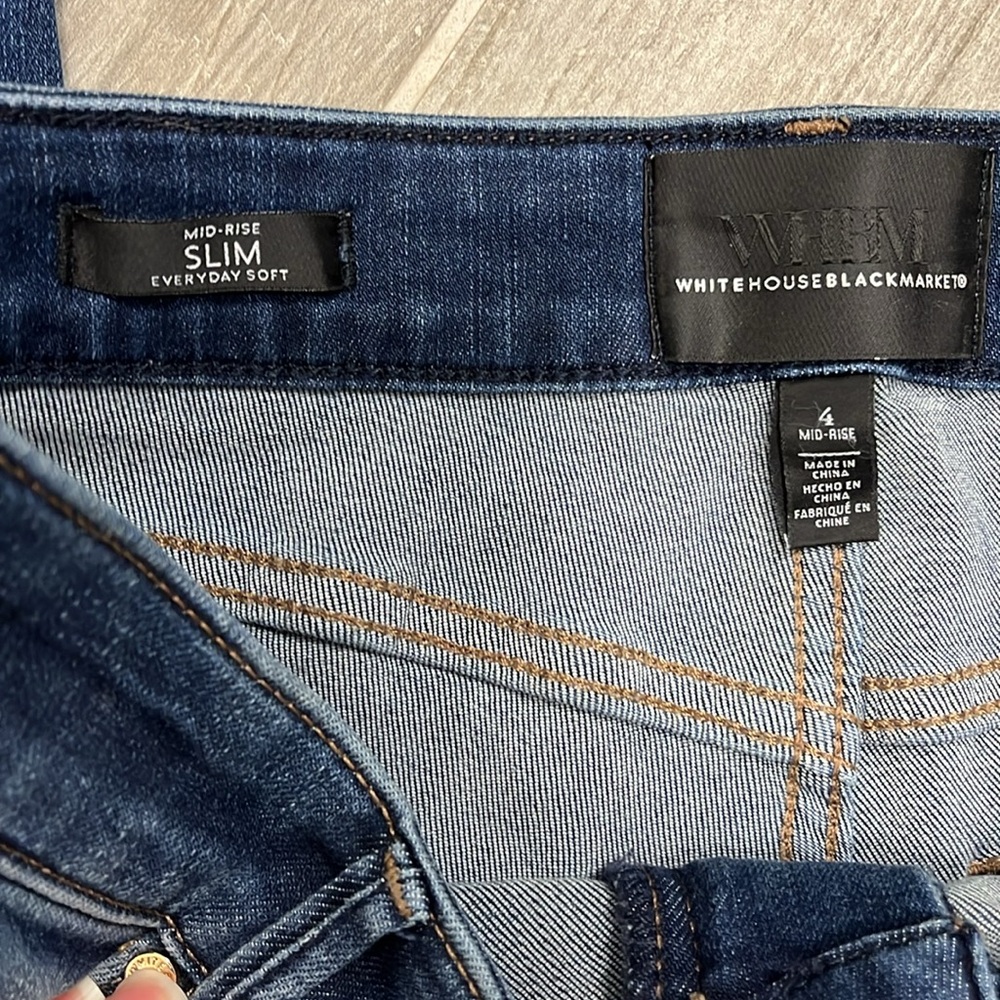 WHBM slim mid-rise, slim leg jeans - Picture 3 of 3
